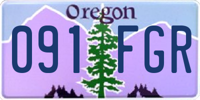 OR license plate 091FGR