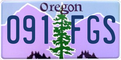 OR license plate 091FGS