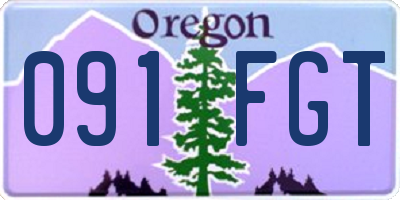 OR license plate 091FGT