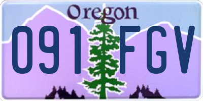 OR license plate 091FGV