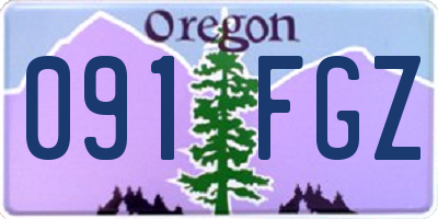 OR license plate 091FGZ