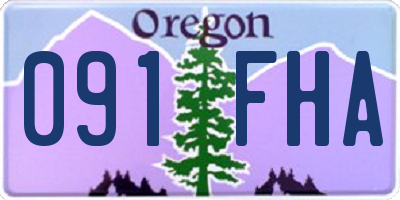 OR license plate 091FHA