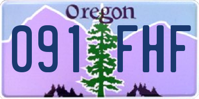 OR license plate 091FHF