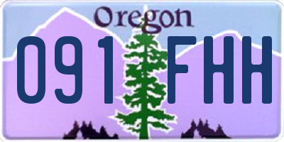 OR license plate 091FHH