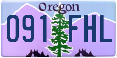 OR license plate 091FHL