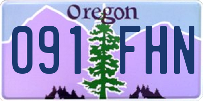 OR license plate 091FHN
