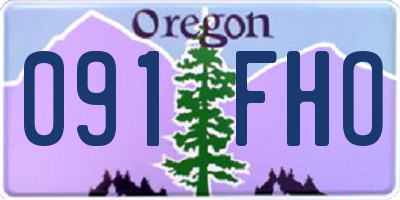 OR license plate 091FHO