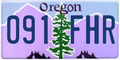 OR license plate 091FHR