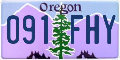 OR license plate 091FHY