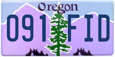 OR license plate 091FID