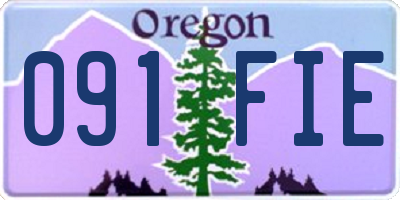 OR license plate 091FIE
