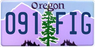 OR license plate 091FIG