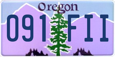 OR license plate 091FII