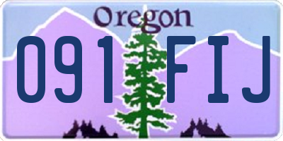 OR license plate 091FIJ
