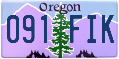 OR license plate 091FIK