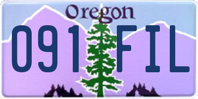 OR license plate 091FIL