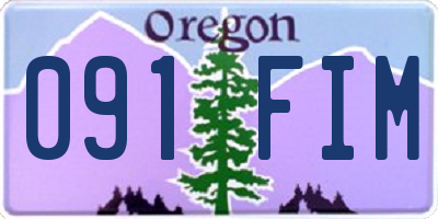 OR license plate 091FIM