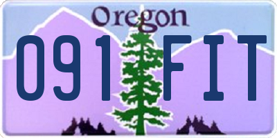 OR license plate 091FIT
