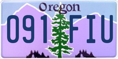 OR license plate 091FIU