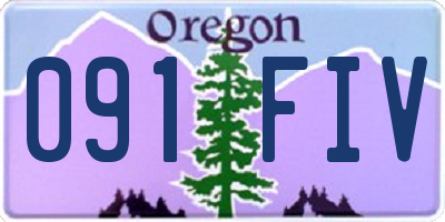 OR license plate 091FIV