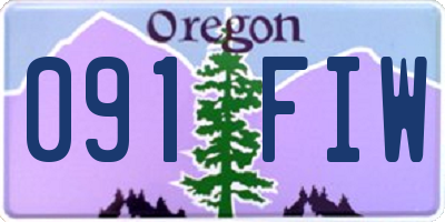 OR license plate 091FIW