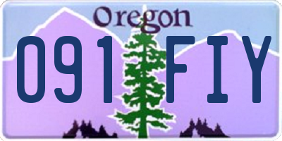 OR license plate 091FIY