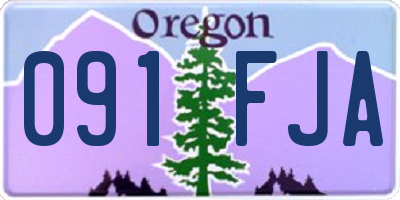 OR license plate 091FJA