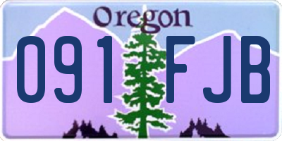 OR license plate 091FJB