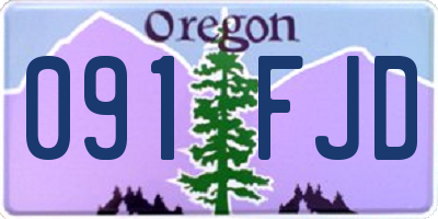 OR license plate 091FJD