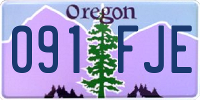OR license plate 091FJE