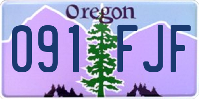 OR license plate 091FJF