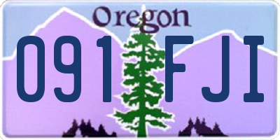 OR license plate 091FJI