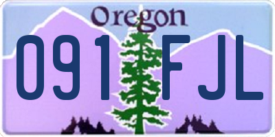 OR license plate 091FJL