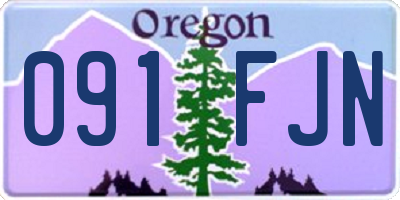 OR license plate 091FJN