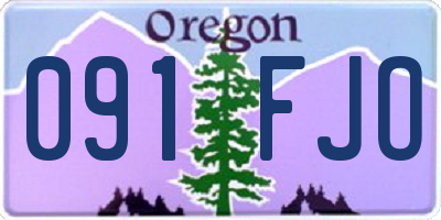 OR license plate 091FJO