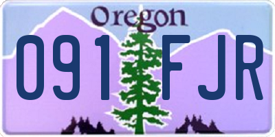 OR license plate 091FJR