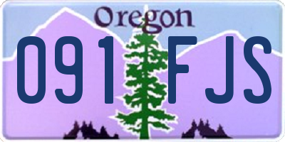 OR license plate 091FJS