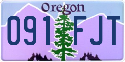OR license plate 091FJT