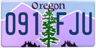 OR license plate 091FJU