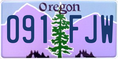 OR license plate 091FJW