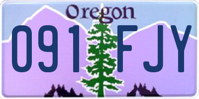 OR license plate 091FJY