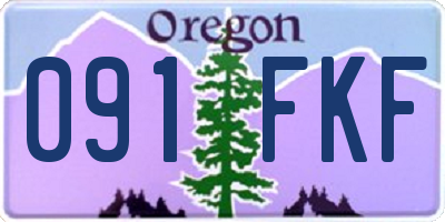 OR license plate 091FKF