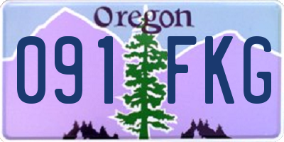 OR license plate 091FKG