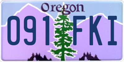 OR license plate 091FKI