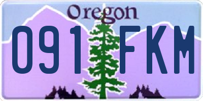 OR license plate 091FKM