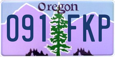 OR license plate 091FKP