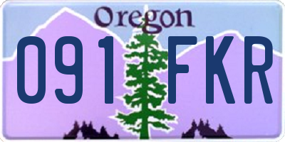 OR license plate 091FKR