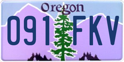 OR license plate 091FKV