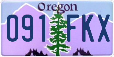 OR license plate 091FKX