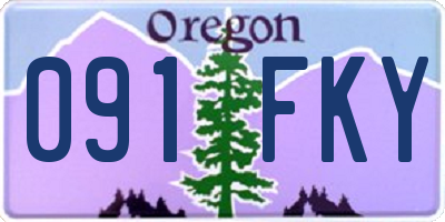 OR license plate 091FKY